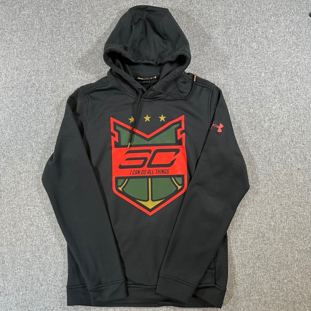 Under Armour Hoodie Mens Medium SC30 I Can Do All Things Black Basketball